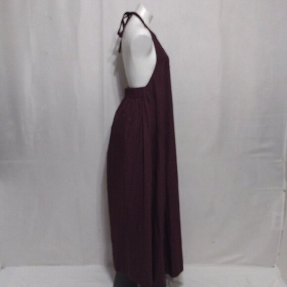 NWT Free People Endless Summer Beachside Plum Halter Backless Maxi Dress Large - Picture 8 of 14